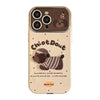Funda para iPhone 15, 14, 16 Promax con diseño de cachorro de dibujos animados en 3D, de cuero, para otoño e invierno