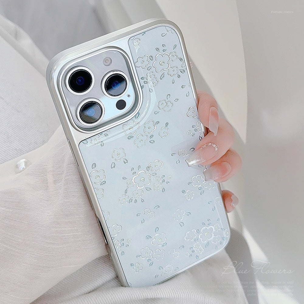 Gilt ins fresh flower apple 16pro max mobile phone case iphone15 Epoxy 17 suitable for huawei mate70