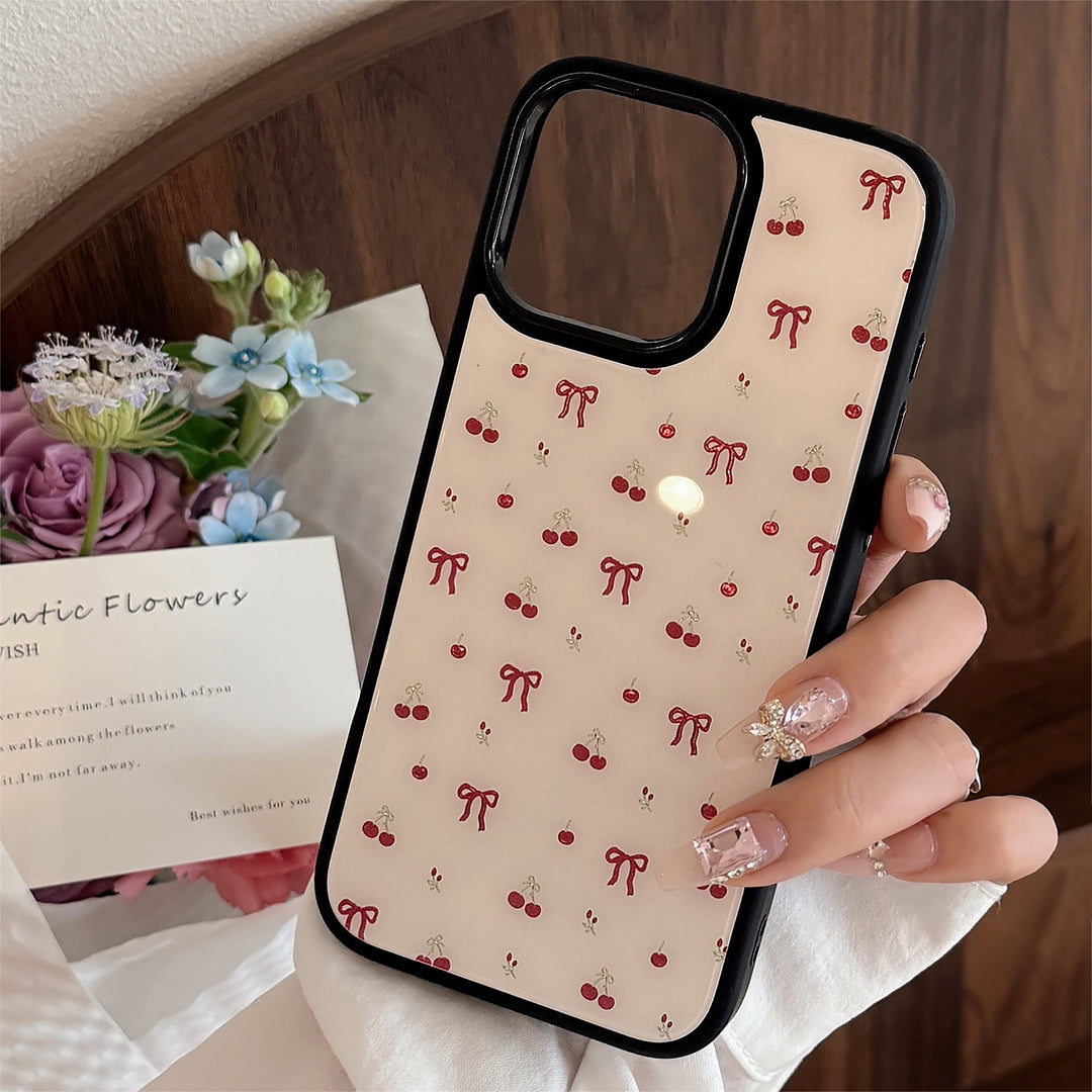 Gilt ins cherry iphone 16 apple 15promax phone case 13/14 glass 12 for 17 premium hard