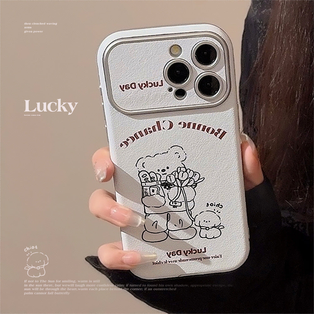 Korean wind ins cortical bear is suitable for iphone14 apple 16 mobile phone case 15pro max super cute 17 fresh 12