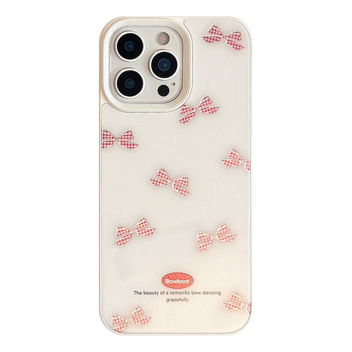 Estuche para teléfono iPhone 17 con lazo a cuadros rojos dorados, Apple 14 para 16promax, vidrio duro 13, dulce