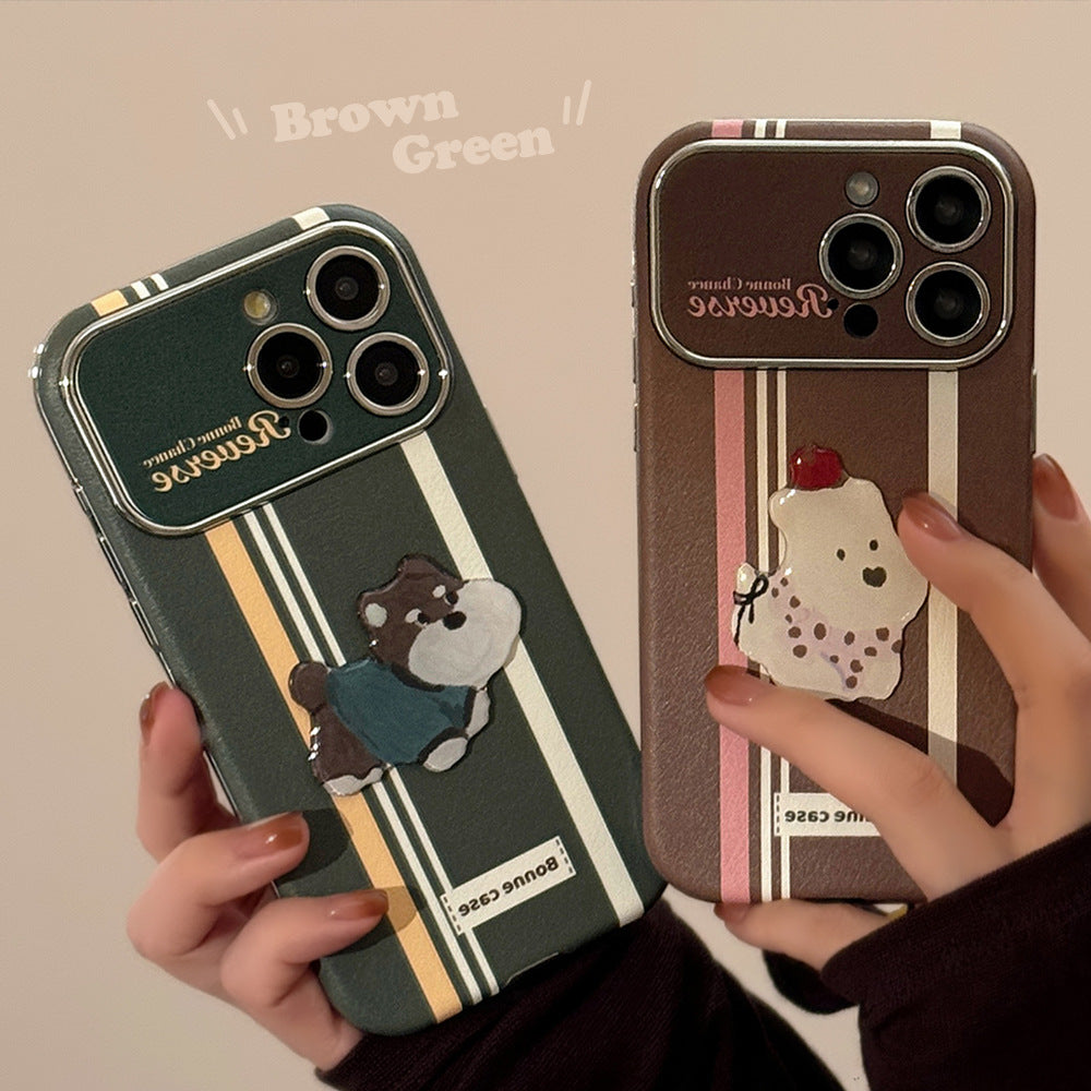 Чехол для телефона Apple 15promax в американскую полоску, мультяшный кронштейн iphone16, полностью закрывающий 17, 13, 14 поколения.