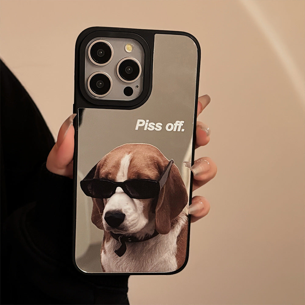Un par de gatos y perros de moda, modernos y geniales, son adecuados para la funda de teléfono móvil Apple 16promax, iphone17 personalizado anticaída 13 espejo 15 duro