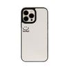 Funda de teléfono móvil Apple con cara sonriente ins 17pro max piel de cordero 11 adecuada para iPhone16, personalidad sencilla 15 anticaída.