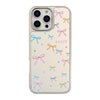 Korean color bow for 16 apple 15promax mobile phone case iphone17 mirror 13 plating 15 hard
