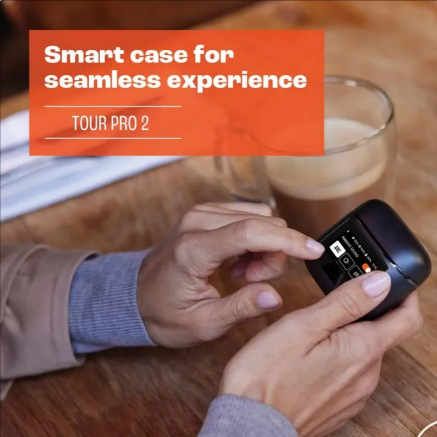 Tour Pro 2: True Wireless Earbuds with Smart Touch-Screen Case