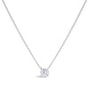 14K White Gold Floating 1/2 Cttw Lab Grown Diamond Solitaire Pendant Necklace - 18