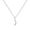 .925 Sterling Silver 1/4 Cttw Lab Grown Diamond Journey Pendant Necklace - 18