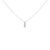 14K White Gold 1/2 Cttw Lab Grown Diamond Three Stone Pendant Necklace