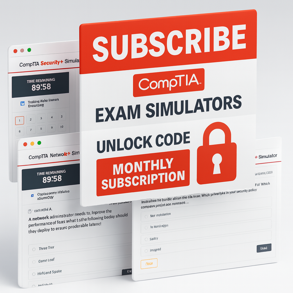 Simuladores de exámenes CompTIA: código de desbloqueo de acceso total