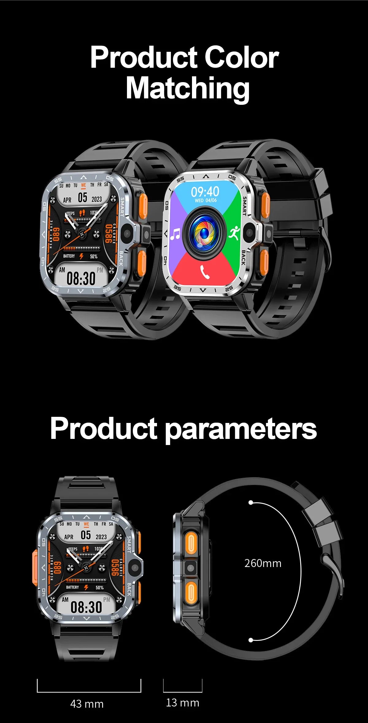 Reloj inteligente resistente con sistema operativo Android - Google Play Store - GPS, Bluetooth, Wi-Fi, red celular 4G - Cámara dual