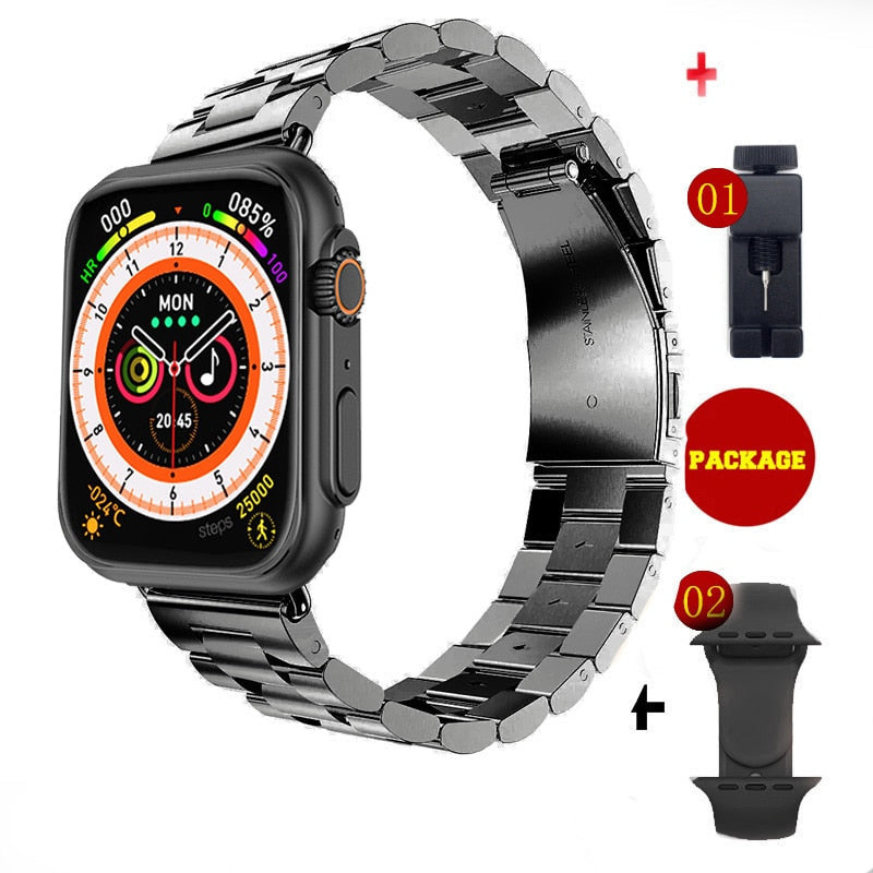 NUEVO Ultra Watch Smartwatch para Hombres Serie 8 con Acceso NFC a Puerta Smartwatch para Teléfonos Android y Apple con Correas de Reloj
