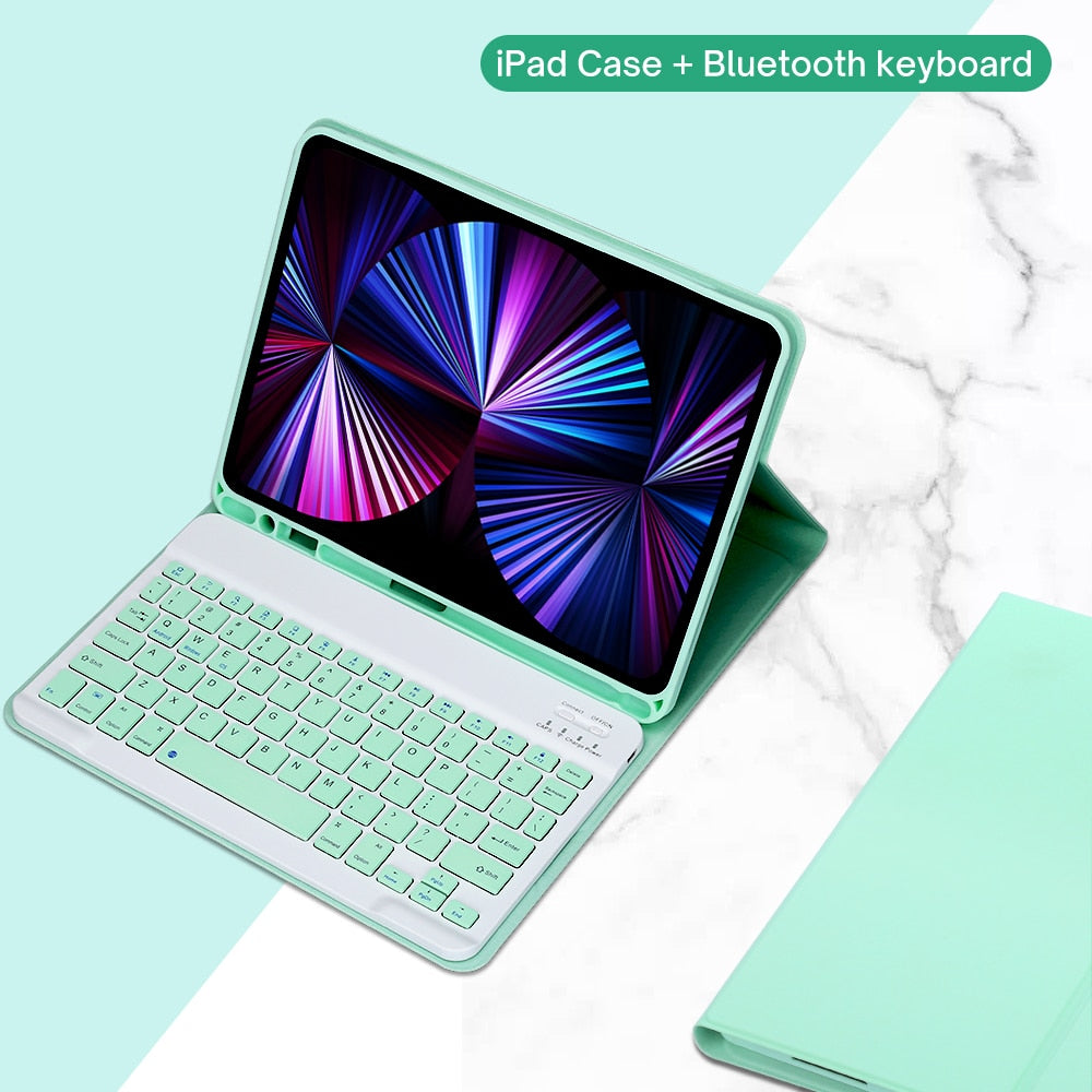 Чехол для iPad из полиуретановой кожи с подставкой и клавиатурой