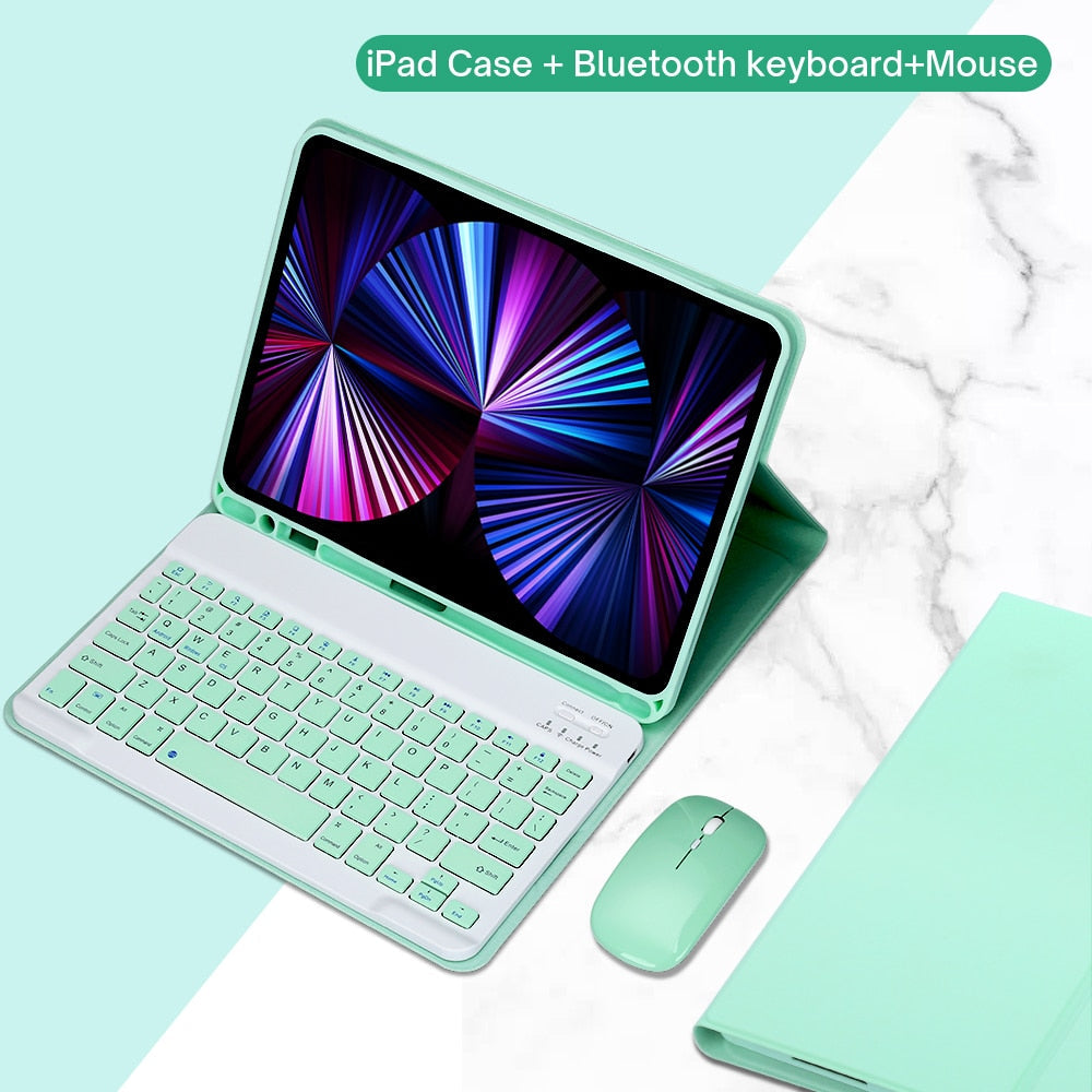Чехол для iPad из полиуретановой кожи с подставкой и клавиатурой