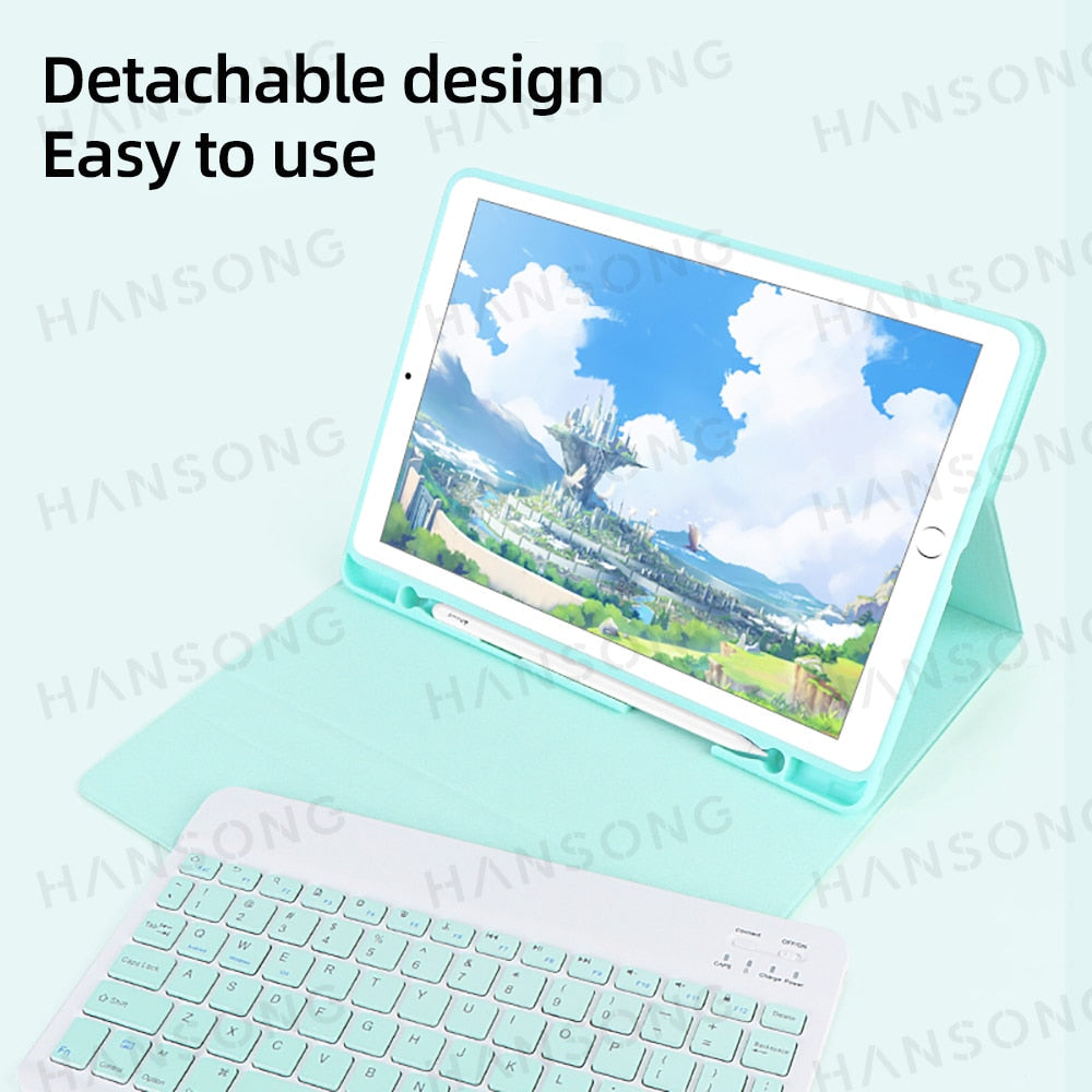 Чехол для iPad из полиуретановой кожи с подставкой и клавиатурой
