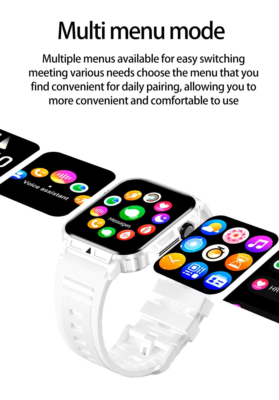 Reloj inteligente ultradelgado y resistente de grado militar: reloj deportivo resistente al agua para exteriores, pantalla grande de 1,95" y cuerpo delgado 