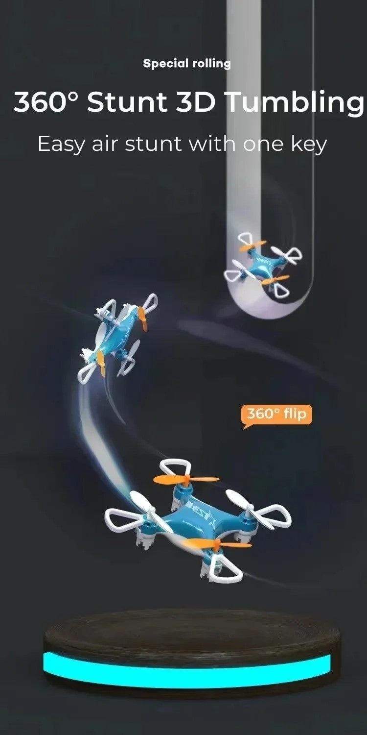 MiniX BEST - Ultra Micro Pocket R/C Drone with 3D Flip Tricks & Headless Mode
