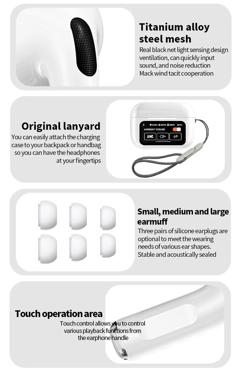 Apple AirPods Pro 3rd Generation Touch-Screen Case, iTechVista.com