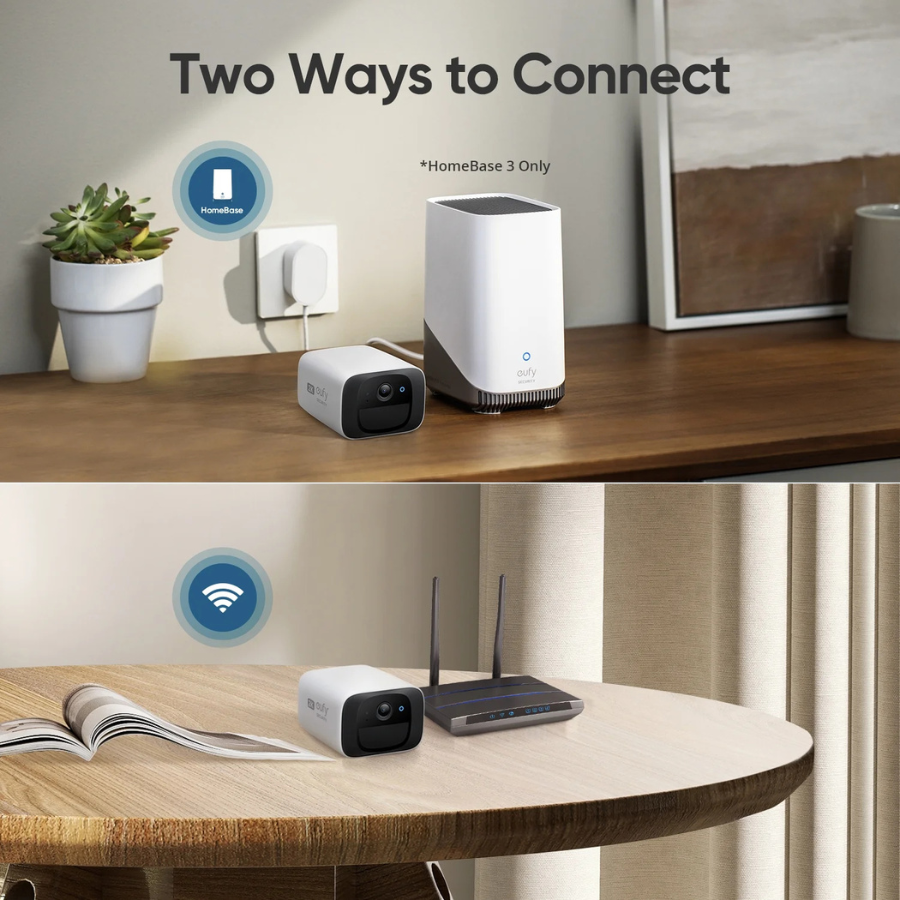 eufy SoloCam C210 (2-Pack) (E8B00123-4) Wireless 2K Outdoor Camera White (NEW)
