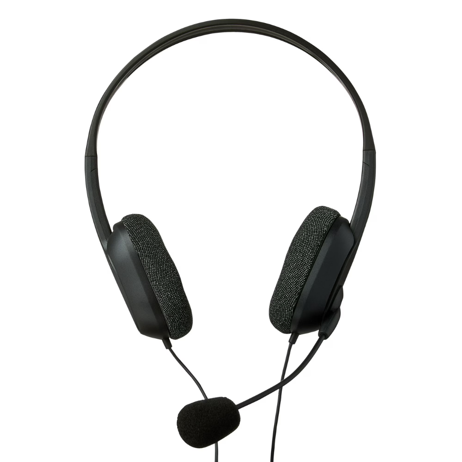 Auriculares estéreo AUX de 3,5 mm Onn con micrófono incorporado, negro