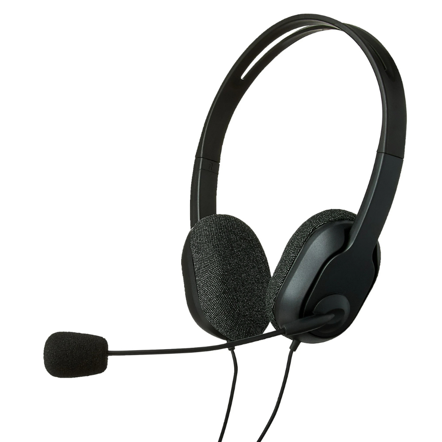 Auriculares estéreo AUX de 3,5 mm Onn con micrófono incorporado, negro