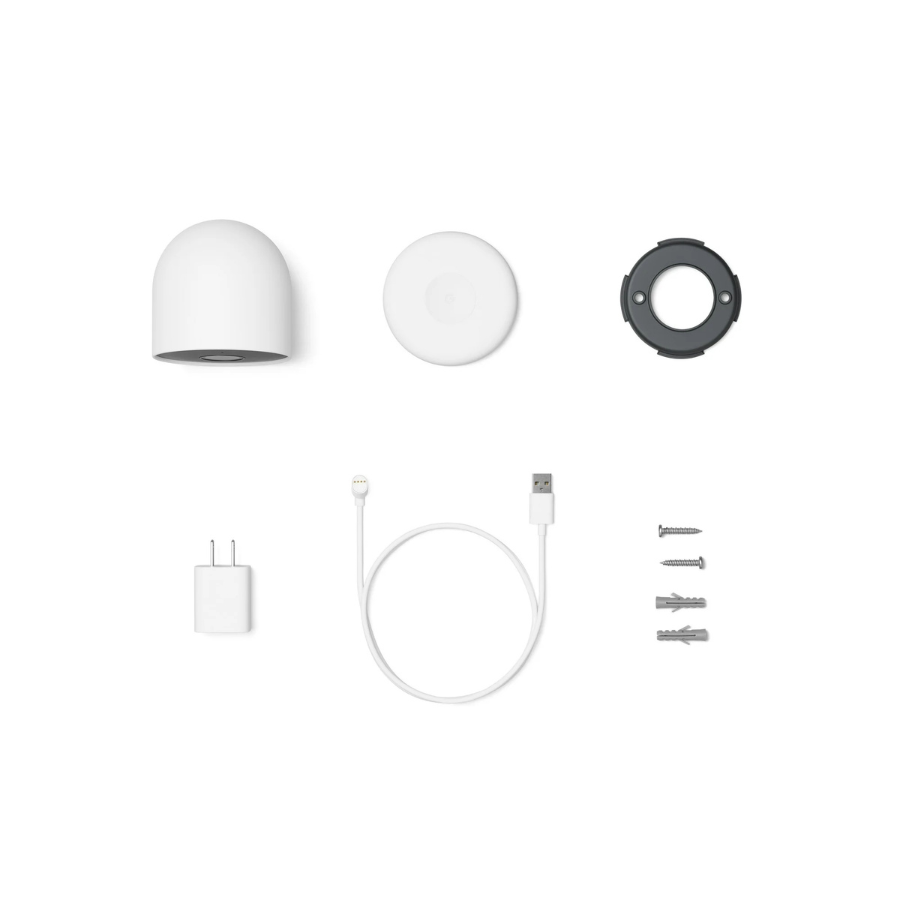 Google Nest Cam paquete de 2 (GA01894-US) para exteriores o interiores - Nieve (NUEVO)
