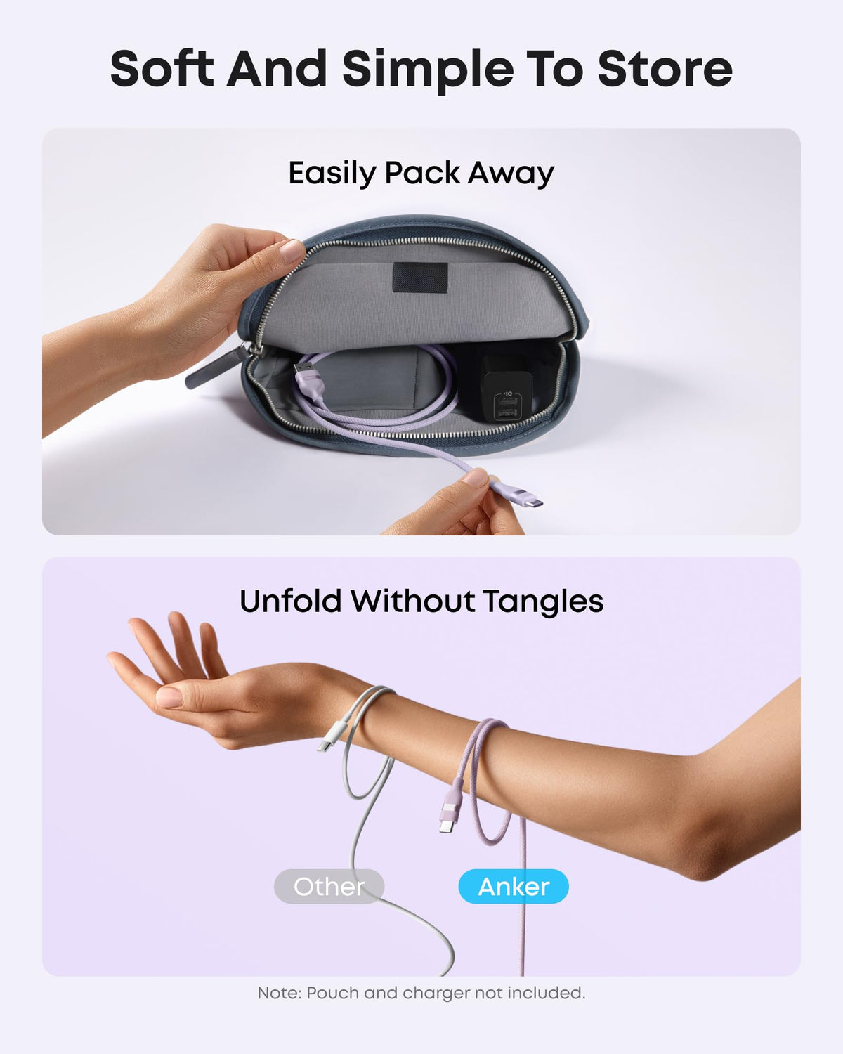 Cable Anker USB-A a USB-C (0,9 m/1,8 m, trenzado reciclado)