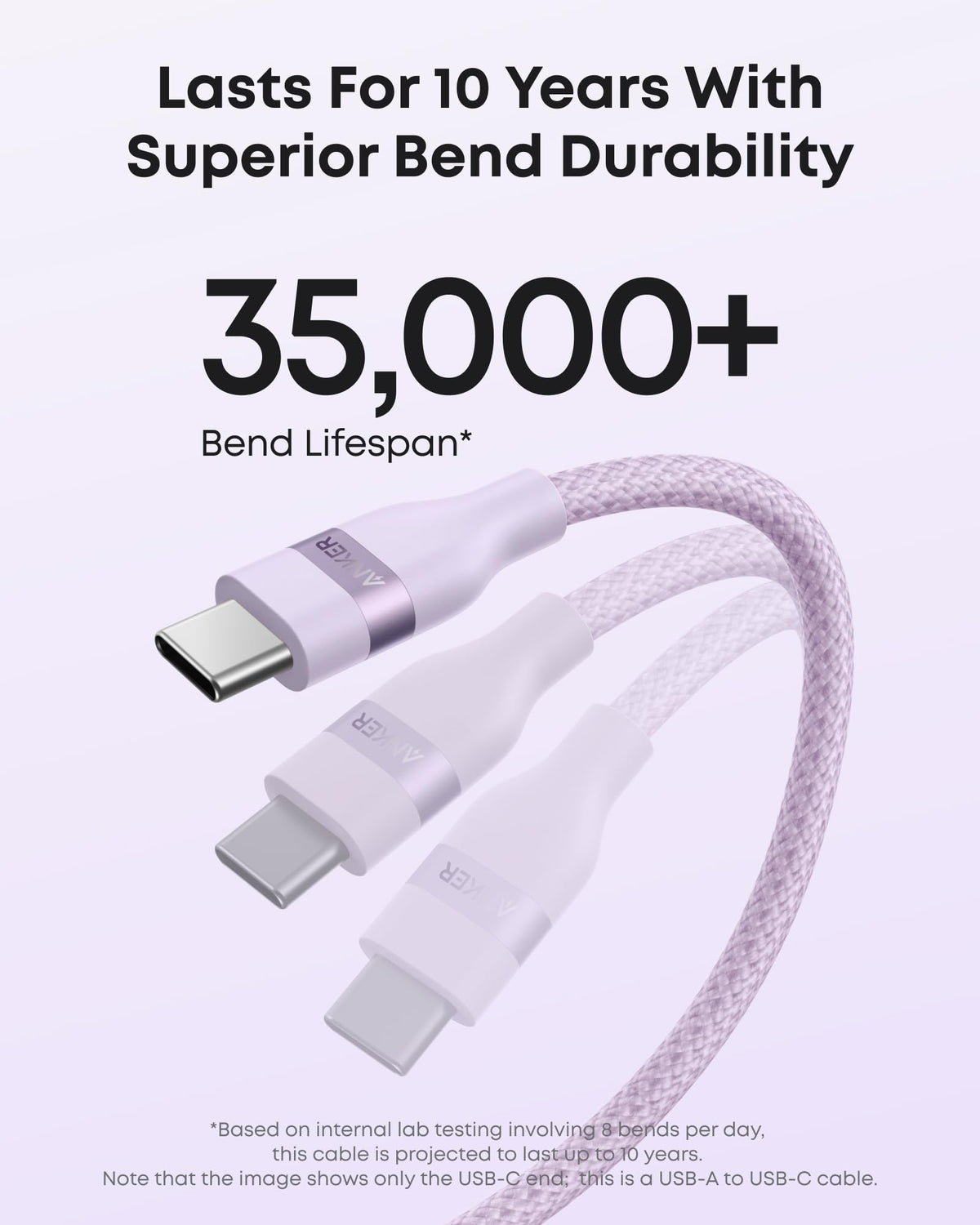 Cable Anker USB-A a USB-C (0,9 m/1,8 m, trenzado reciclado)