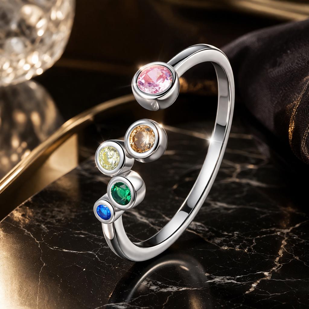 Anillo de Plata de Ley 925 con Circonitas engastadas en Pavé