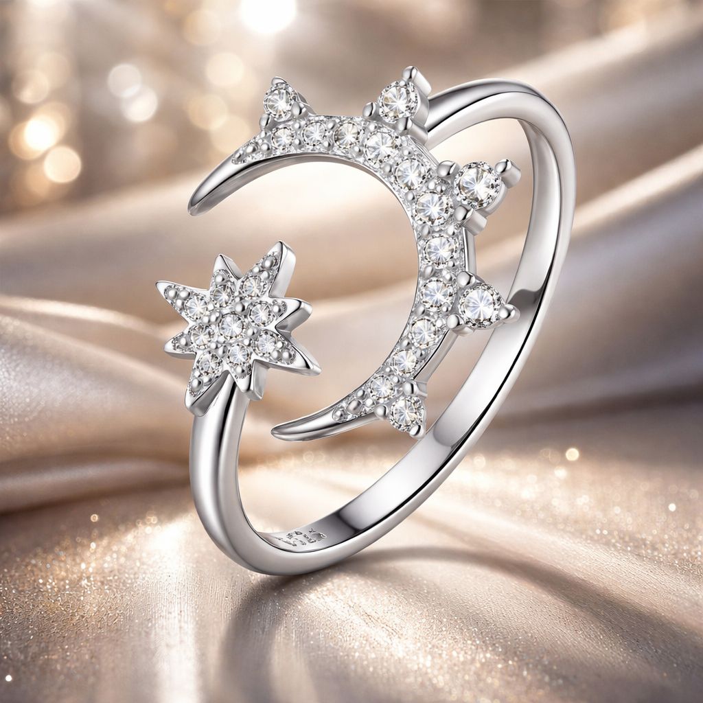 Anillo de Plata de Ley 925 con Circonitas engastadas en Pavé