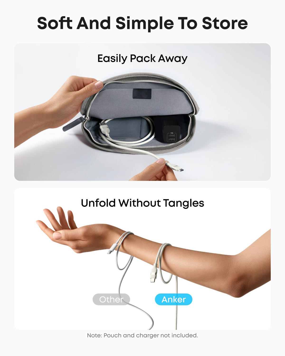 Cable Anker USB-A a USB-C (0,9 m/1,8 m, trenzado reciclado)