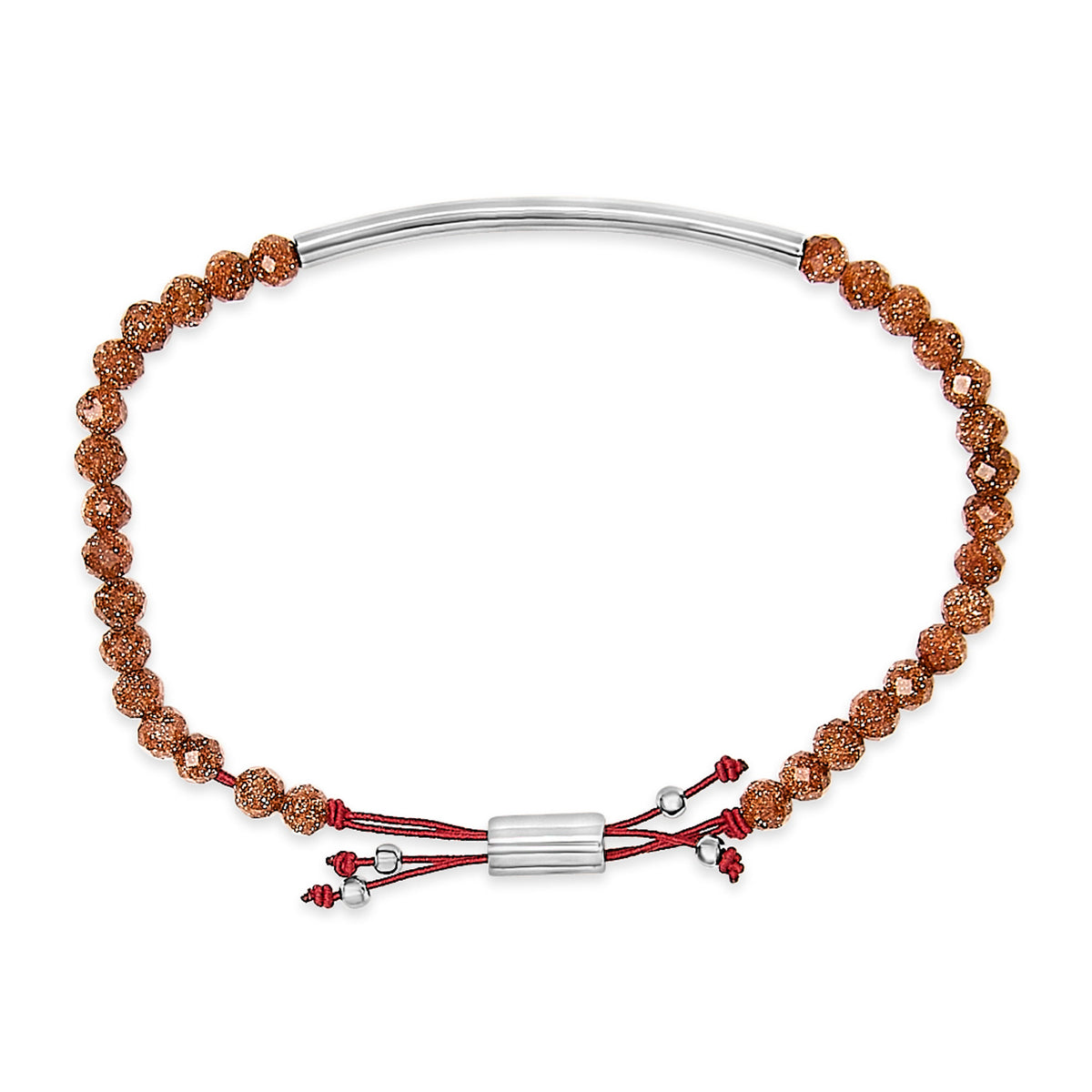 Pulsera Bolo de Plata Esterlina con Bolitas de Arena