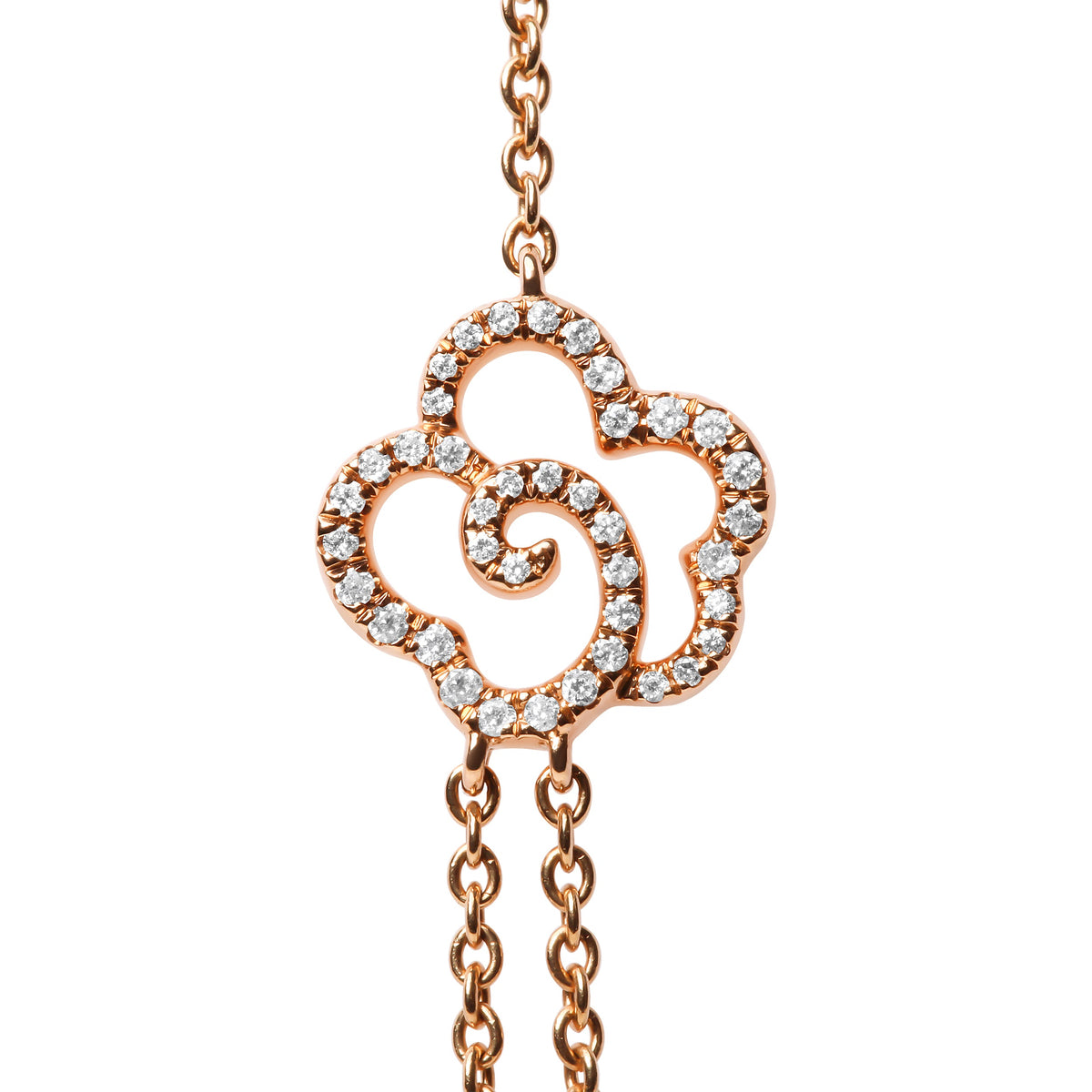 Collar de dos hilos con diamantes y perlas cultivadas de agua dulce en oro rosa de 18K y 0,50 qt. (Color G-H, claridad SI1-SI2) - Ajustable de 16 a 20 pulgadas