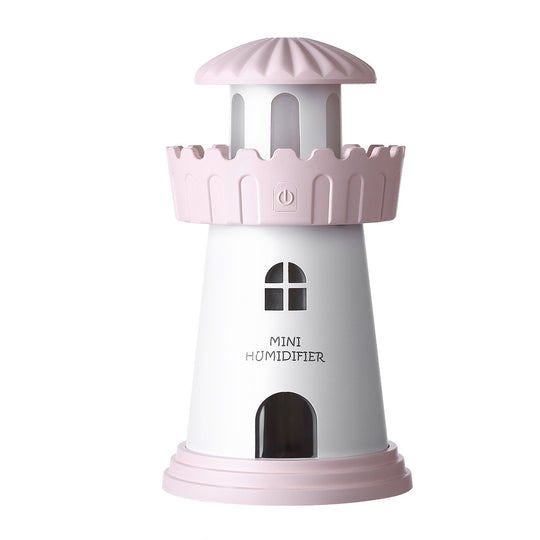 Lighthouse Humidifier Mini Night Light Mute Desktop Air USB Humidifier Creative Gift