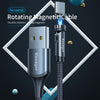 Essager 360° Magnetic Rotating Fast-Charge Cable – USB-C, Micro-USB & Lightning, LED Indicator