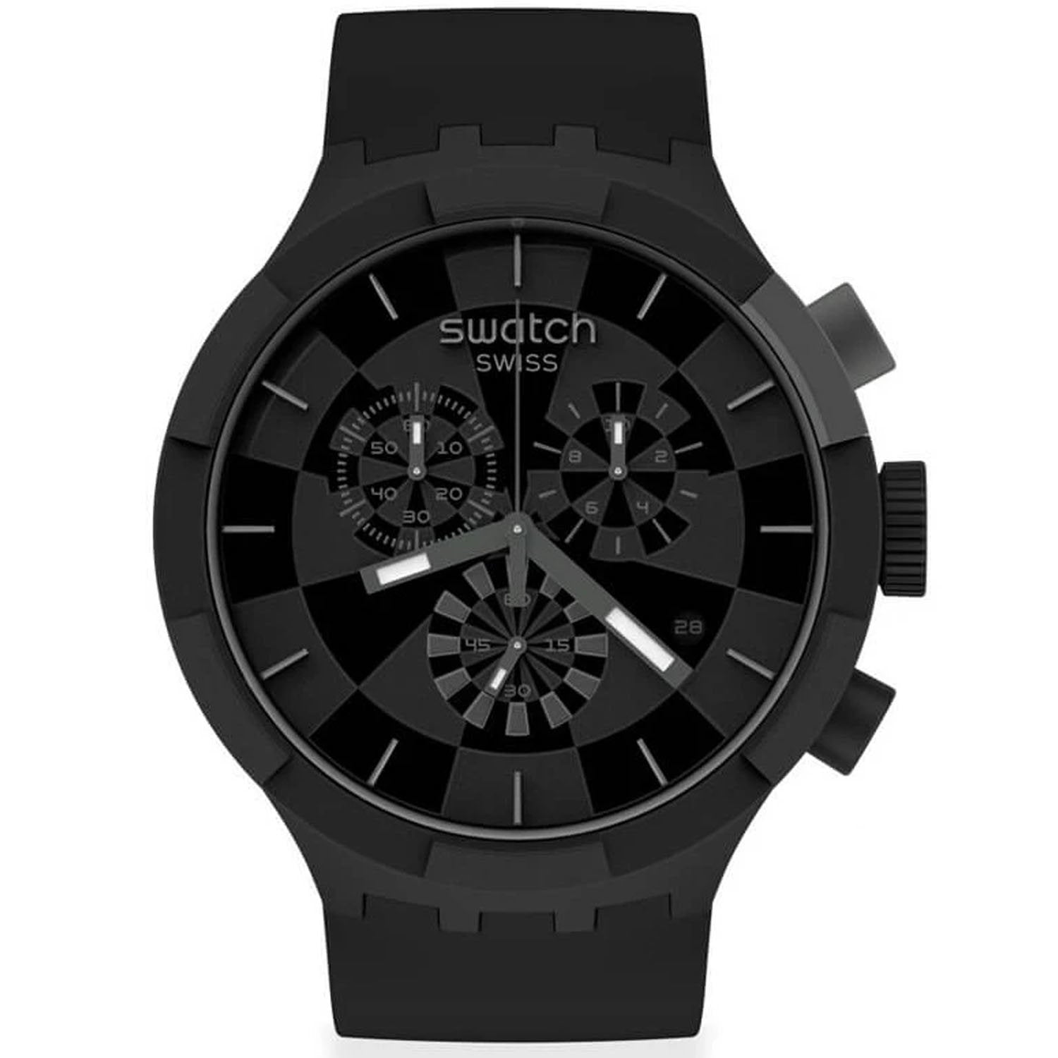 Swatch Reloj de Hombre Big Bold Chrono Checkpoint Negro