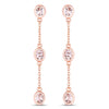 1.62 Carat Genuine Morganite .925 Sterling Silver Earrings