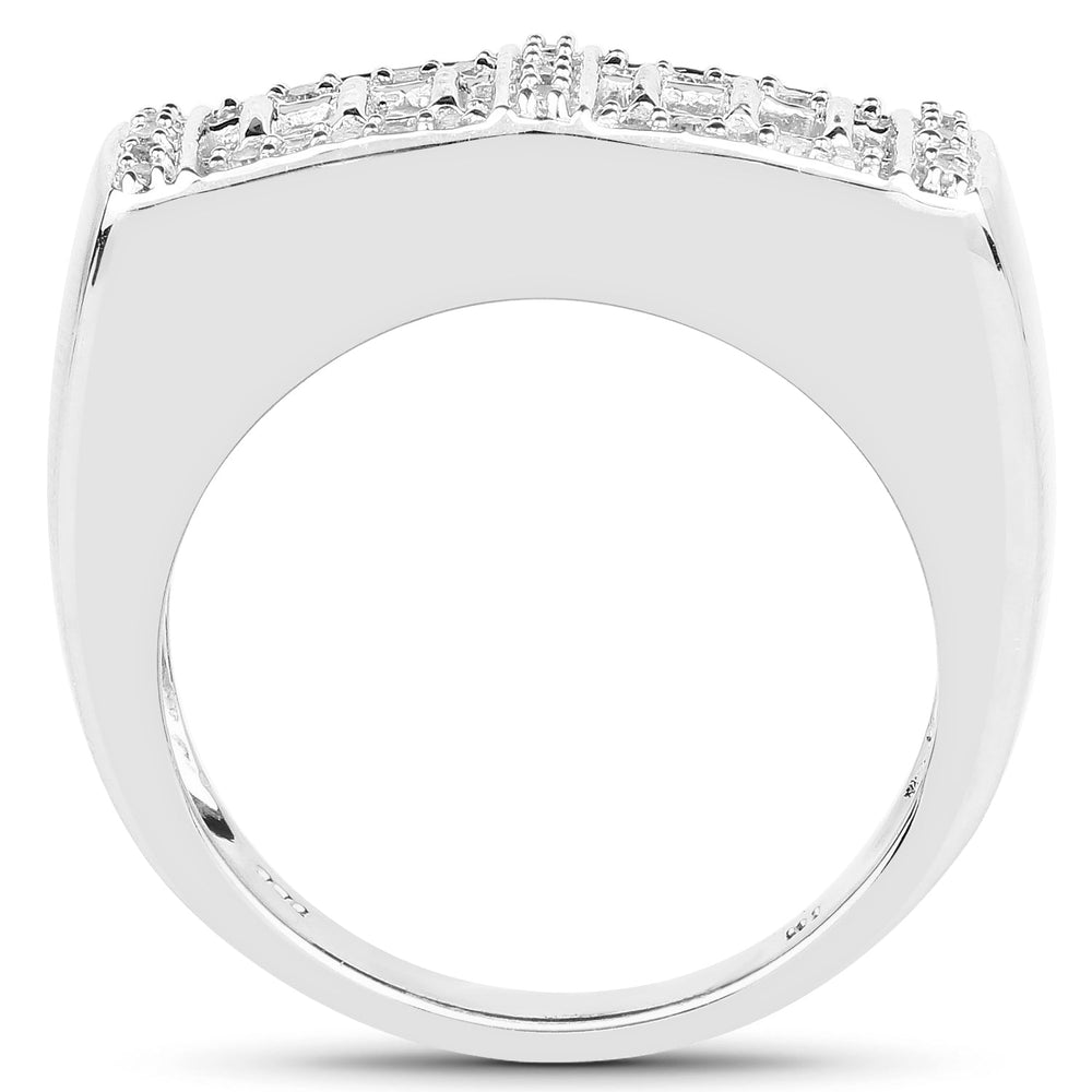 14K Yellow Gold Plated 0.19 Carat Genuine White Diamond .925 Sterling Silver Ring