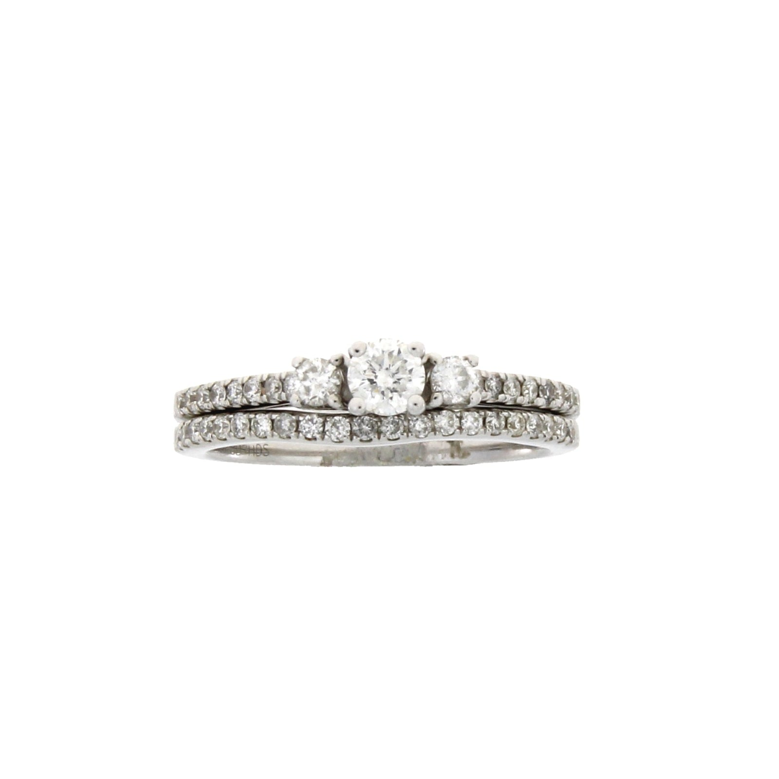 Anillo de compromiso con diamante de 0,45 ct engastado en oro blanco de 14 kt