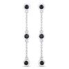 0.66 Carat Genuine Blue Sapphire .925 Sterling Silver Earrings
