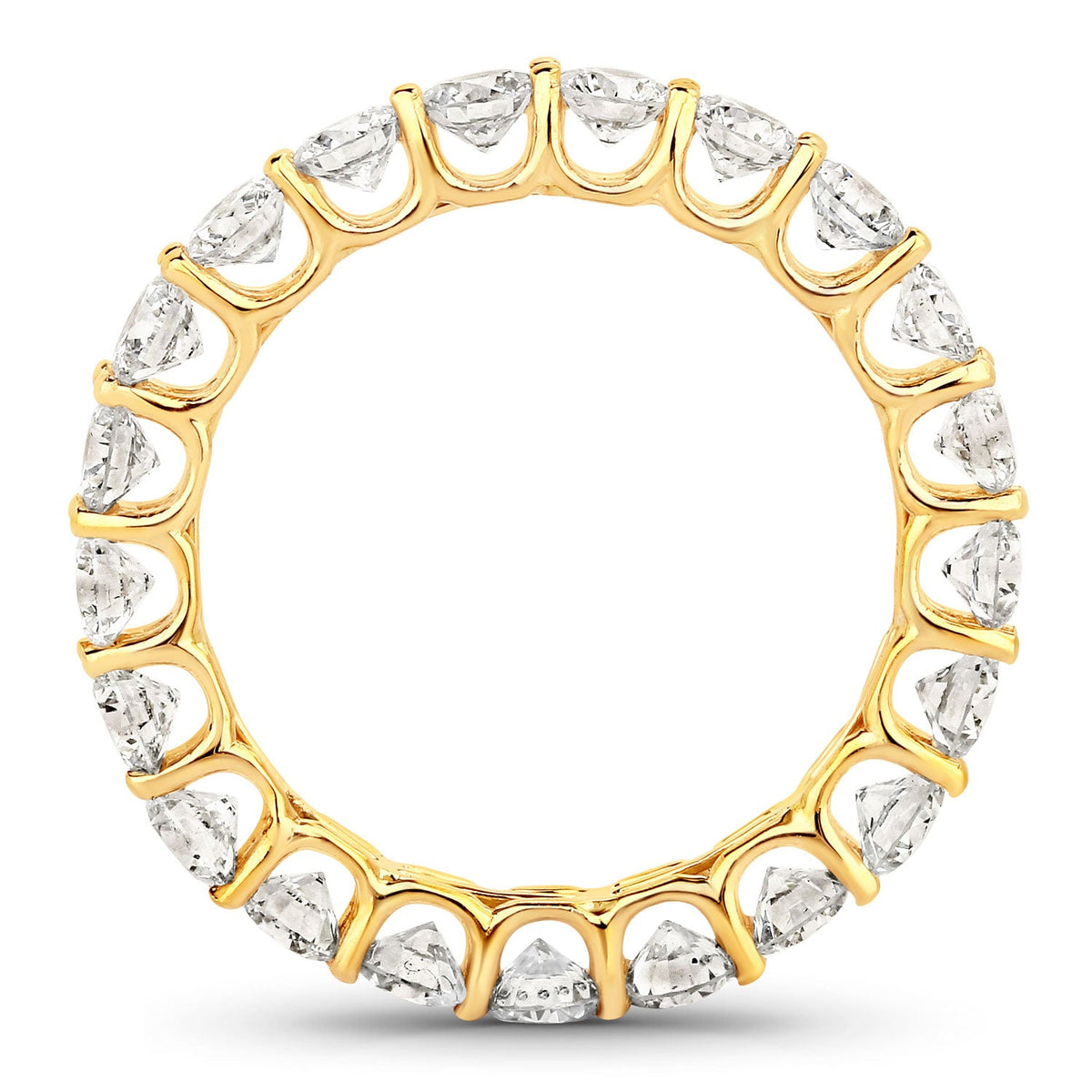Anillo de oro amarillo de 14K con diamante de laboratorio genuino de 2.52 quilates - imagen 2 de 4