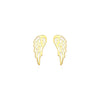 14k Yellow Gold Polished Wing Post Earrings