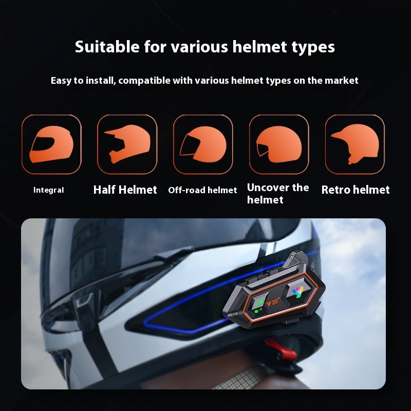 Motorcycle Rider Helmet Bluetooth Headset