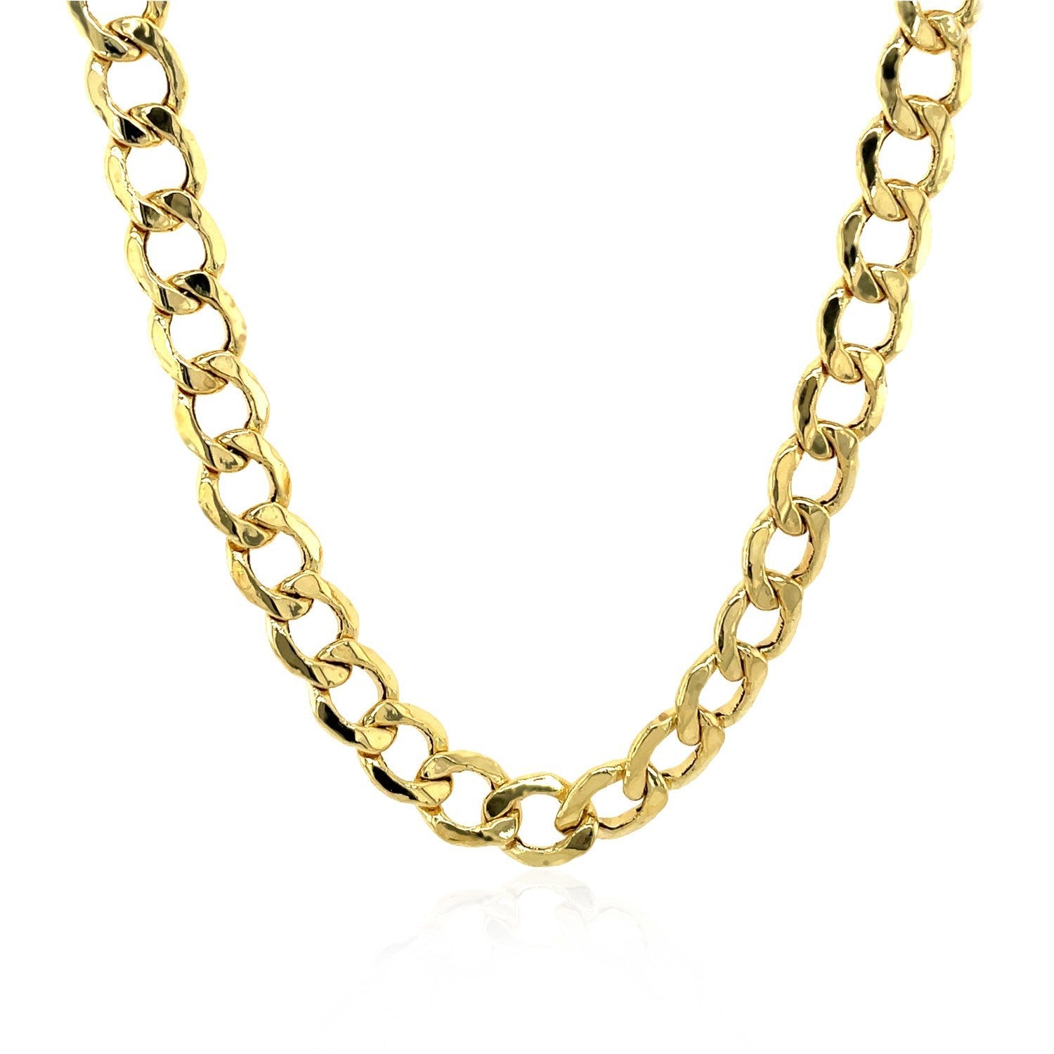 Cadena de oro amarillo de 14k con eslabones grumet de 6.2mm