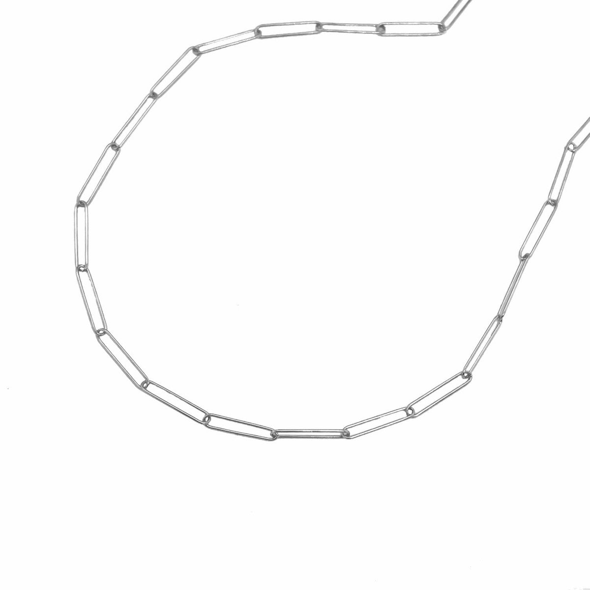 Cadena de eslabones de oro blanco de 14k (2,7 mm)