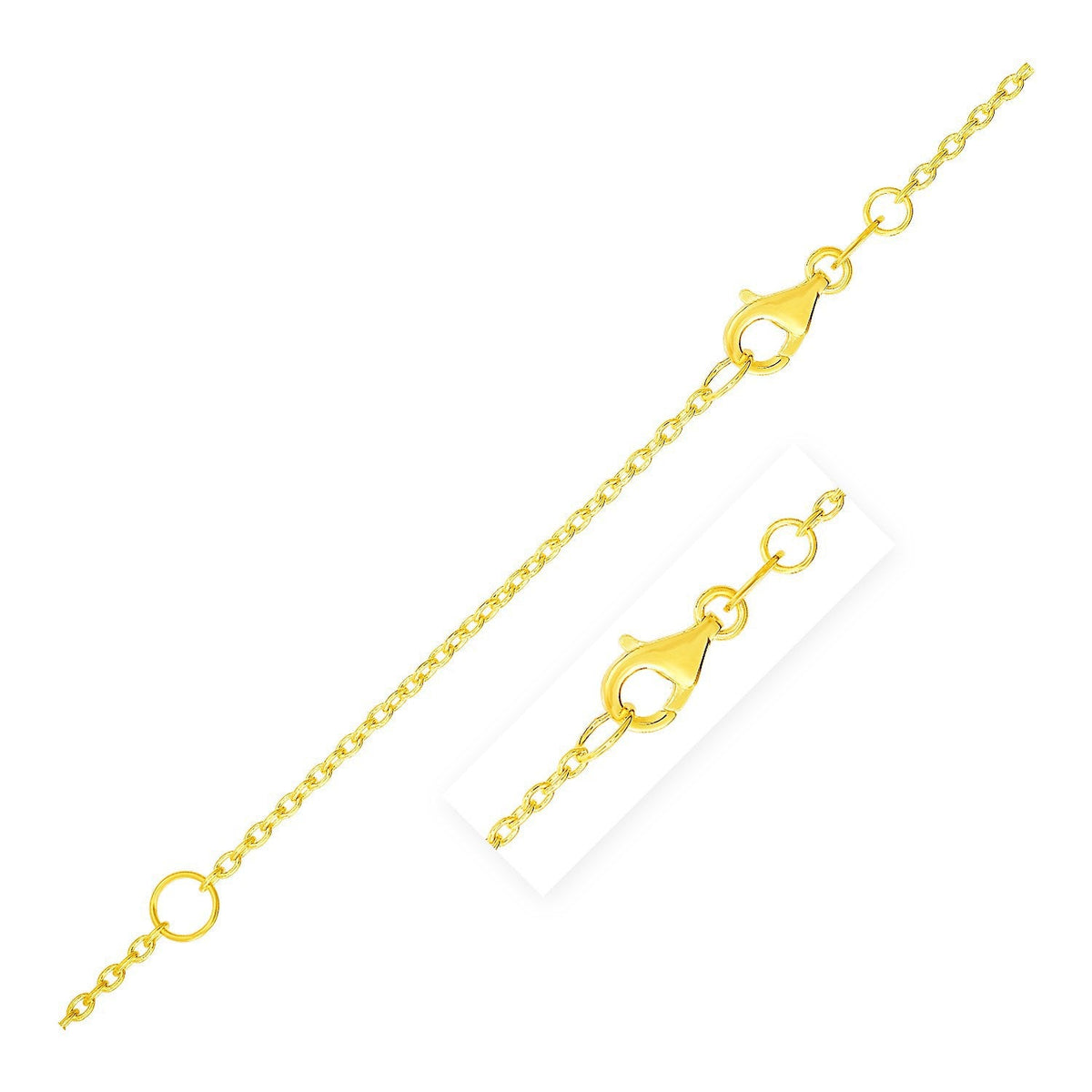 Cadena extensor en oro amarillo de 14k (1.5mm)