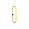 Colgantes de moda de diamante y zafiro de oro amarillo de 14 K