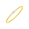 14k Yellow Gold Stretch Bangle with Diamonds