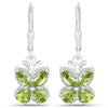 2.28 Carat Genuine Peridot .925 Sterling Silver Earrings