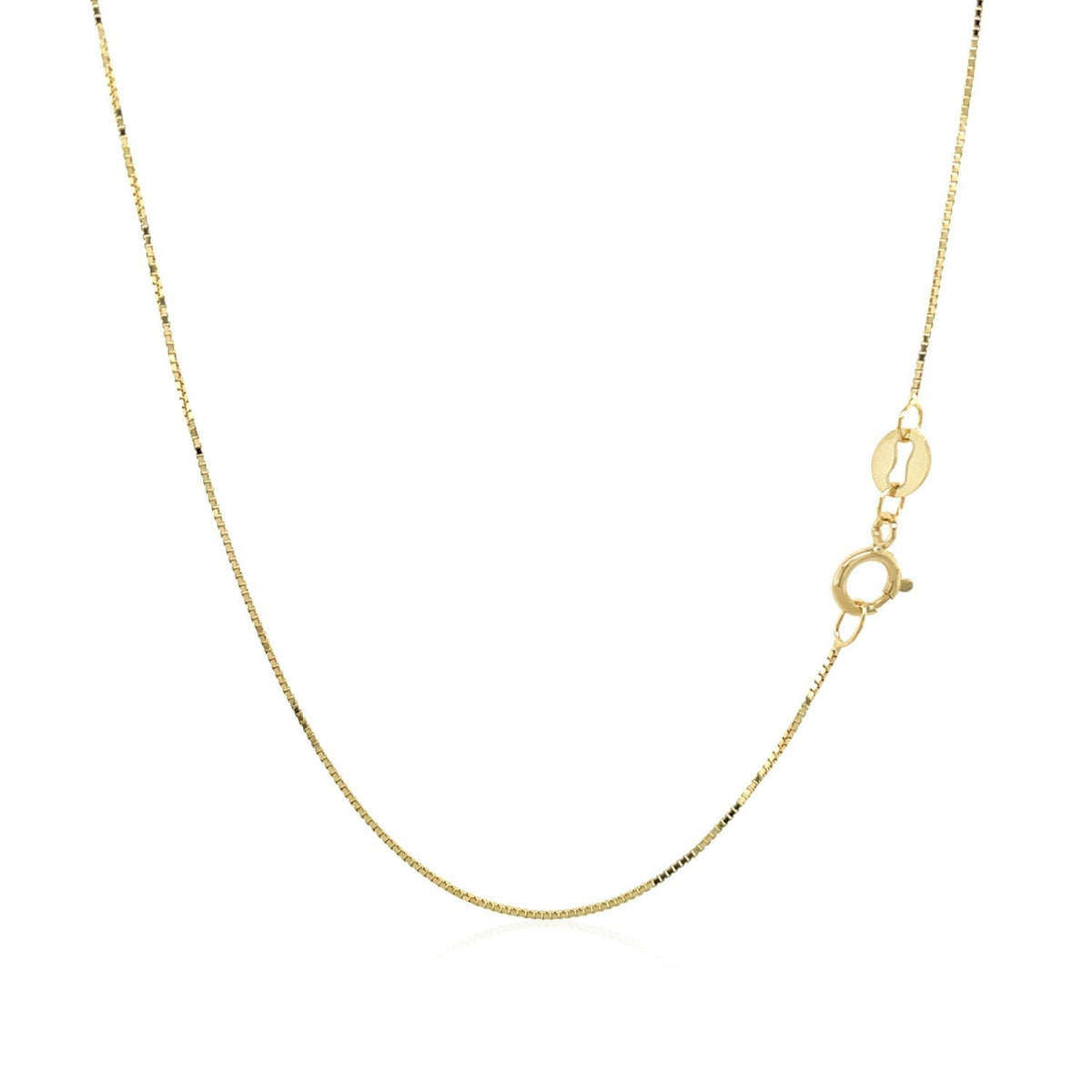 Cadena clásica de oro amarillo de 14k y 0.6mm